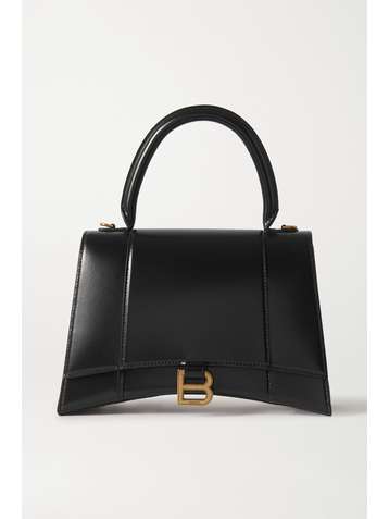 BALENCIAGA Hourglass medium glossed-leather tote