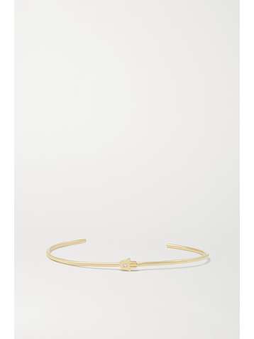 JENNIFER MEYER Mini Hamsa Armspange aus 18 Karat Gold mit Diamant