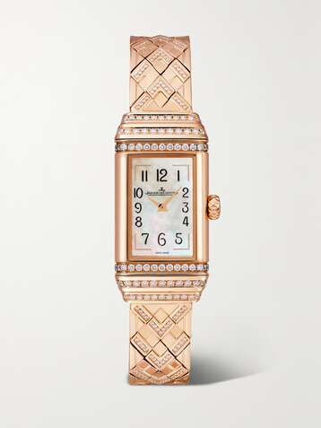 JAEGER-LECOULTRE Reverso One Duetto Hand-Wound 18mm rose gold diamond watch