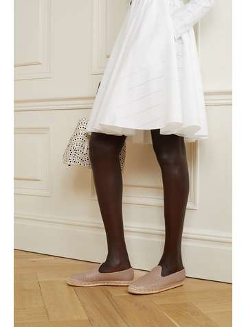 ALAÏA Laser-cut leather espadrilles