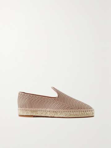 ALAÏA Laser-cut leather espadrilles