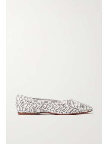 ALAÏA Laser-cut leather ballet flats
