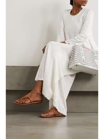 ALAÏA Laser-cut leather sandals