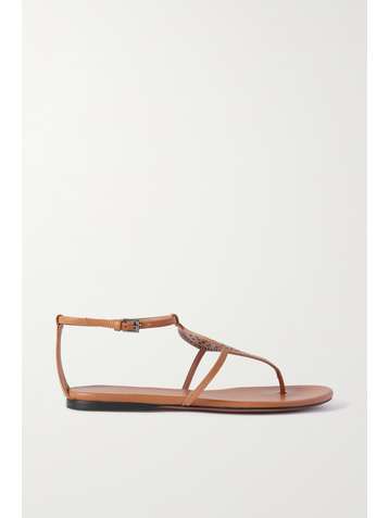ALAÏA Laser-cut leather sandals