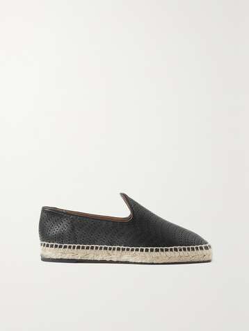 ALAÏA Laser-cut leather espadrilles