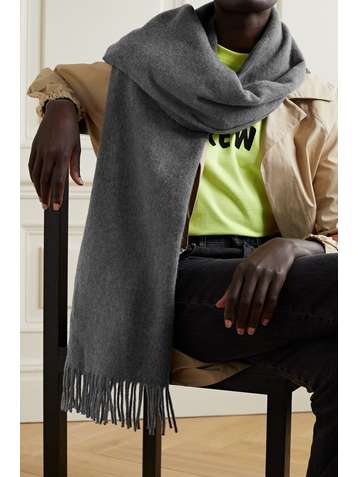 ACNE STUDIOS Oversized fringed wool scarf
