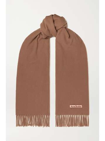 ACNE STUDIOS Fringed wool scarf
