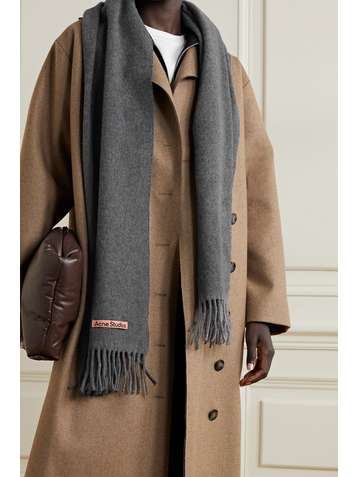 ACNE STUDIOS Fringed wool scarf