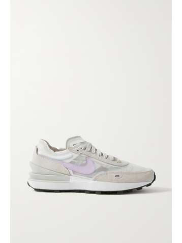 NIKE Waffle One Sneakers aus Mesh mit Besätzen aus Veloursleder und Leder