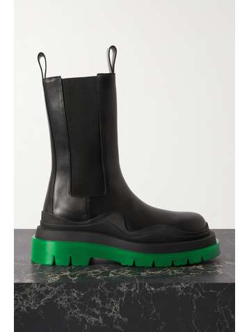 BOTTEGA VENETA Bottines chelsea en cuir et en caoutchouc Tire