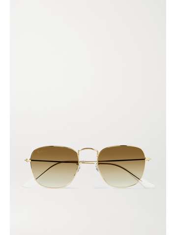 RAY-BAN Frank goldfarbene Sonnenbrille mit eckigem Rahmen