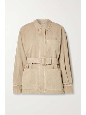 PROENZA SCHOULER WHITE LABEL Belted washed-cotton jacket