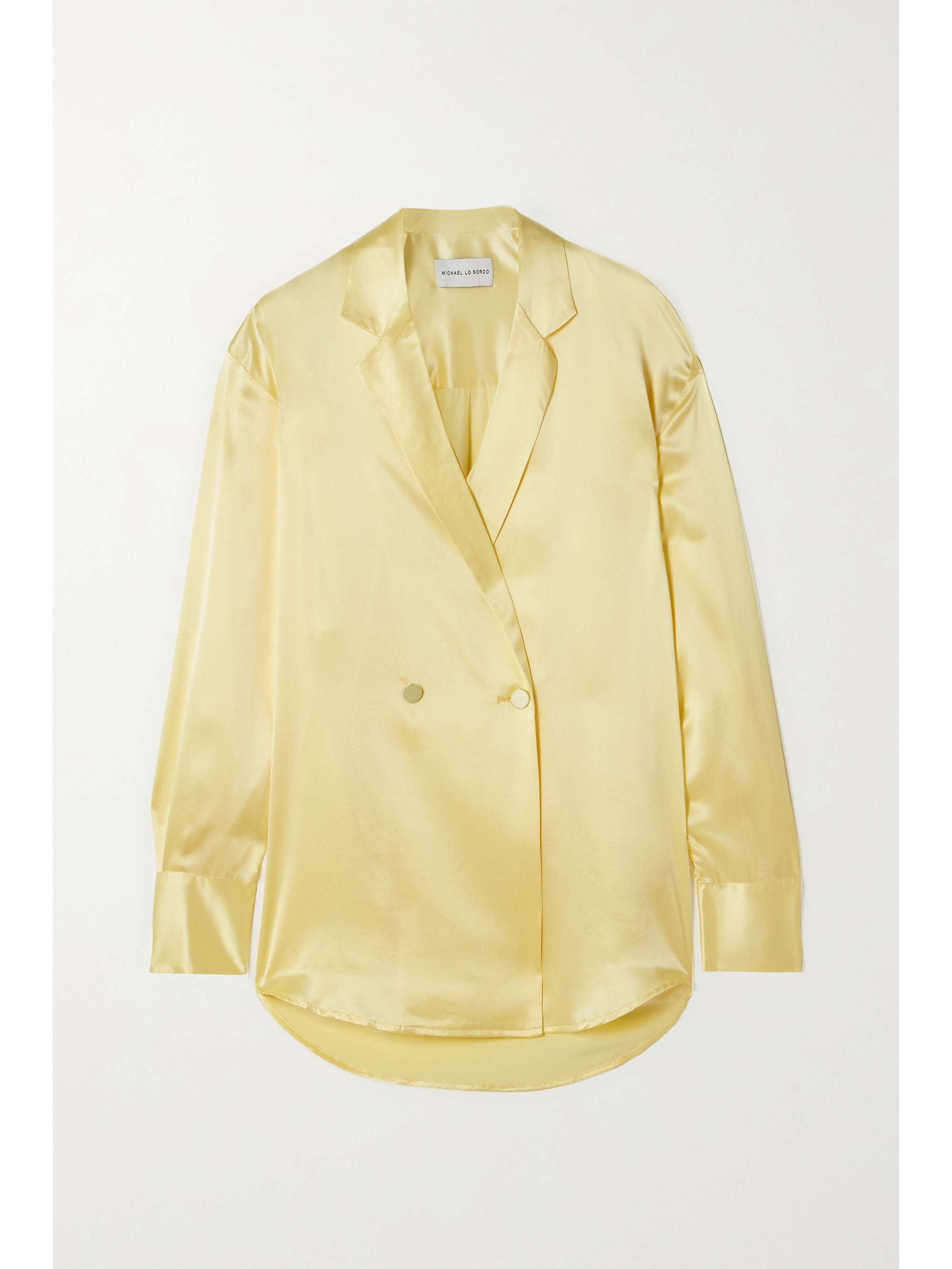 Yellow Tux Boy silk-satin shirt 