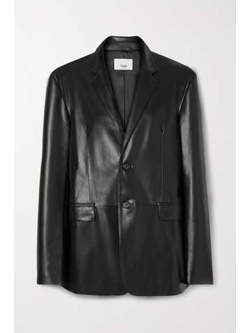 FRANKIE SHOP Olympia faux leather blazer