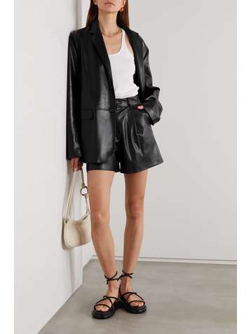 FRANKIE SHOP Olympia faux leather blazer
