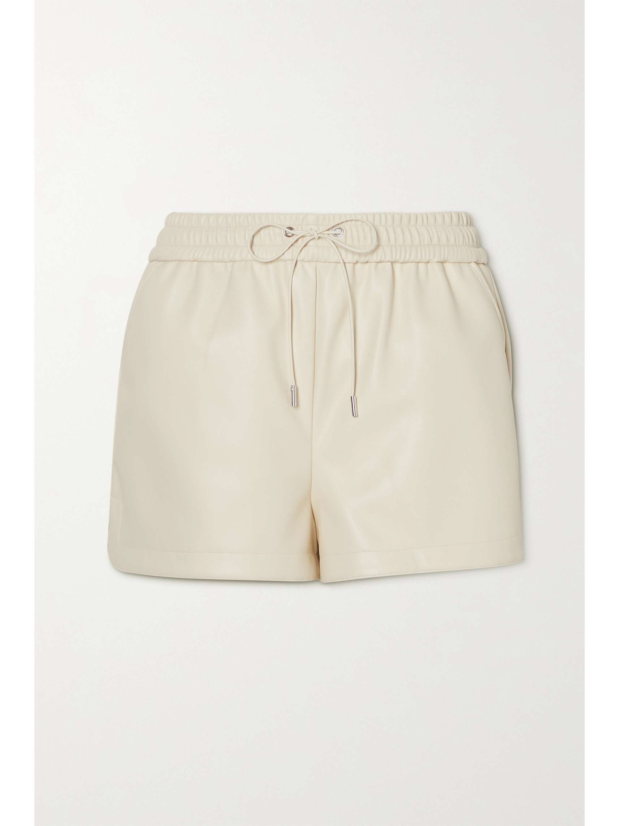 Ivory Agata faux leather shorts 