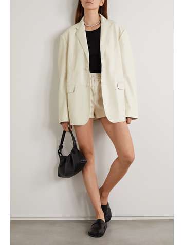 FRANKIE SHOP Olympia faux leather blazer