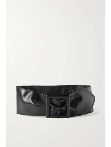 SAINT LAURENT Ceinture en cuir texturé glacé