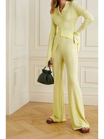 REMAIN BIRGER CHRISTENSEN Soleima ribbed-knit flared pants