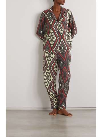 DESMOND & DEMPSEY + Tristan Marler printed linen pajama set