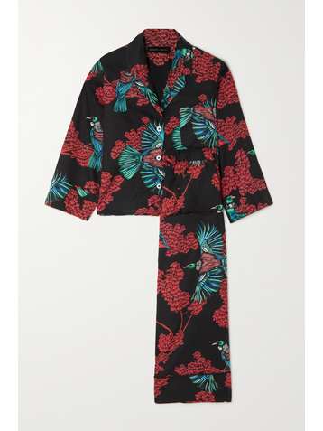 DESMOND & DEMPSEY Printed cotton-voile pajama set