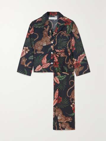 DESMOND & DEMPSEY Soleia Pyjama aus Baumwoll-Voile mit Print