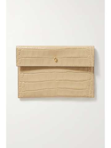 ALEXANDER MCQUEEN Pochette en cuir effet croco Envelope