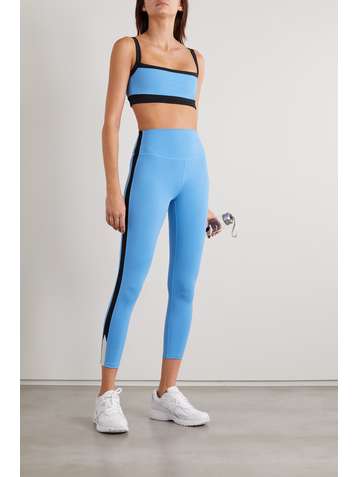 SPLITS59 Monah cropped color-block stretch leggings