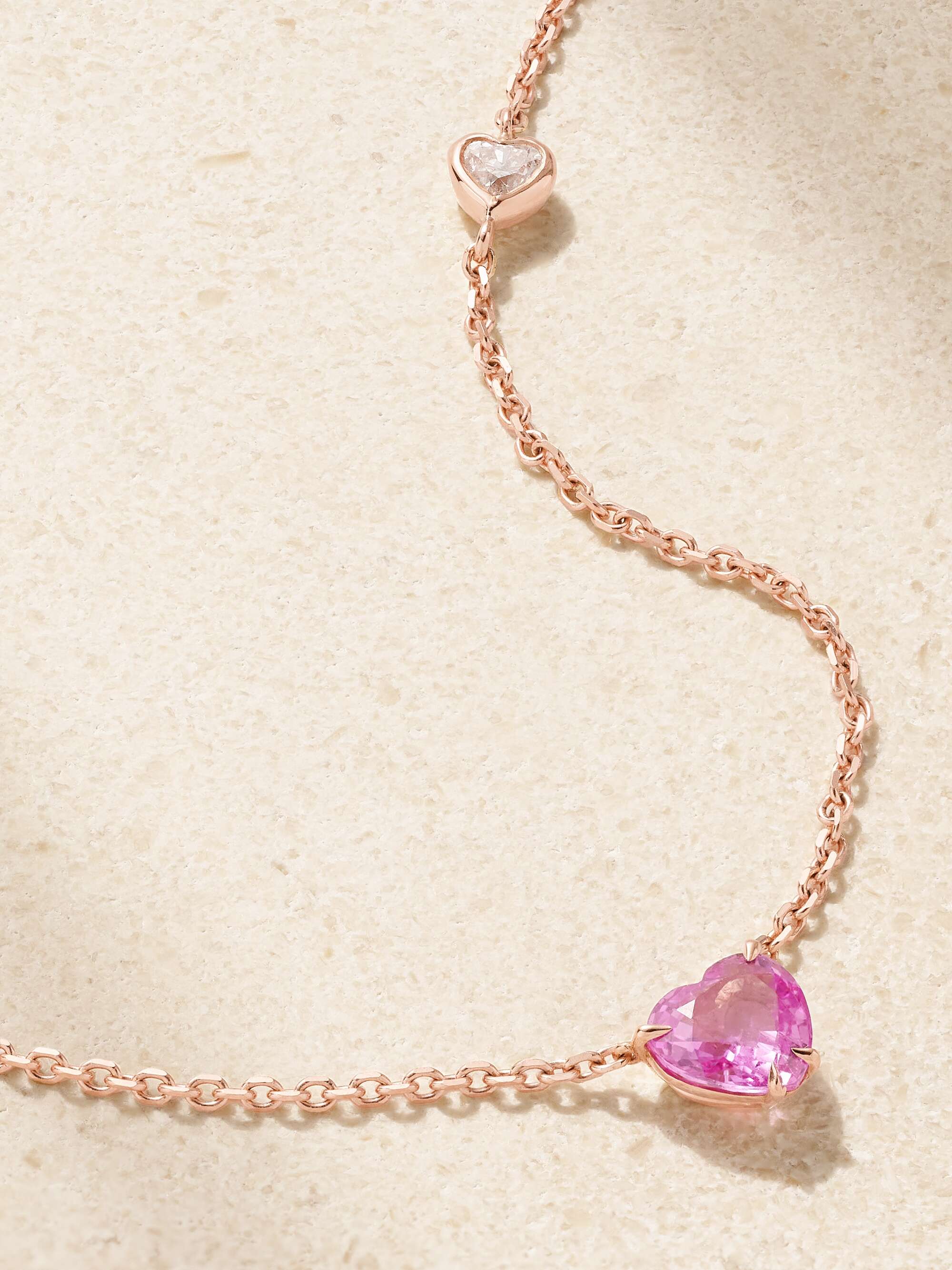 pink sapphire diamond necklace