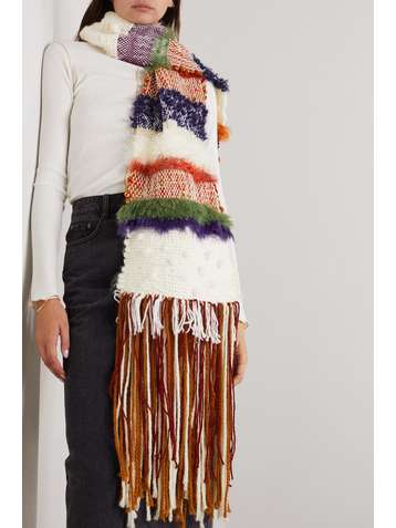 LUKHANYO MDINGI + The Vanguard fringed woven scarf