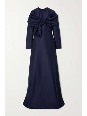 REEM ACRA Robe du soir en piqué à drapé