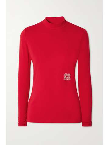 LUKHANYO MDINGI + The Vanguard embroidered stretch-cotton jersey top