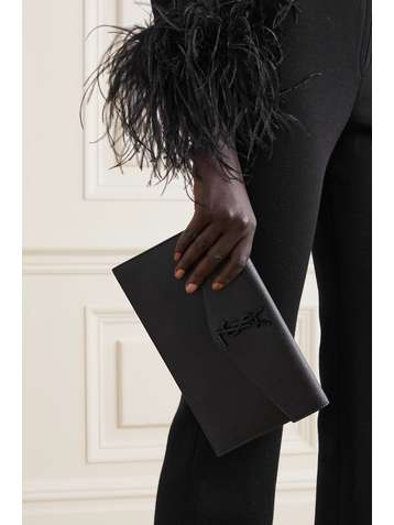 SAINT LAURENT Uptown Beutel aus strukturiertem Leder