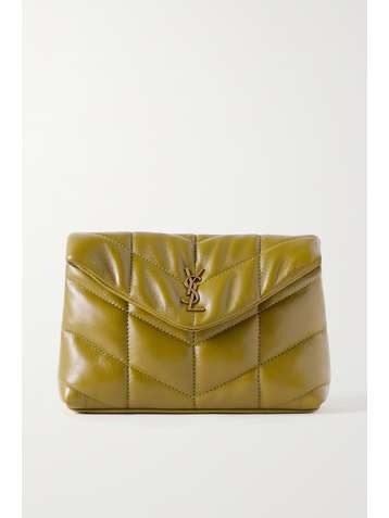 SAINT LAURENT Monogramme small quilted leather clutch