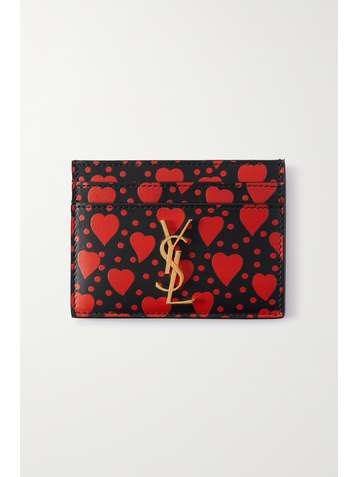 SAINT LAURENT Monogramme printed leather cardholder