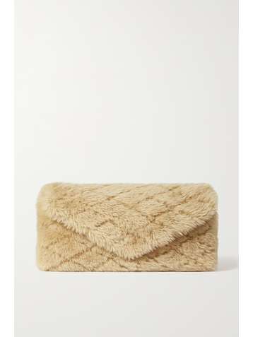 SAINT LAURENT Sade large quilted shearling clutch