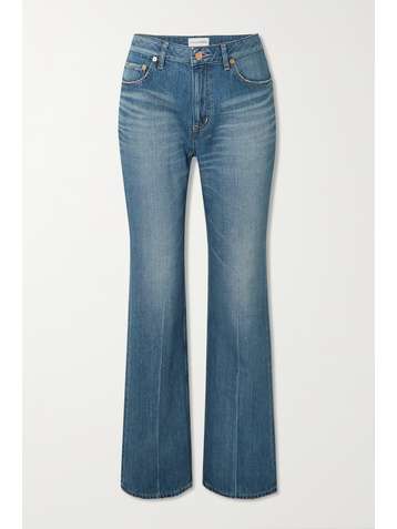 TU ES MON TRESOR The Amethyst mid-rise flared organic jeans