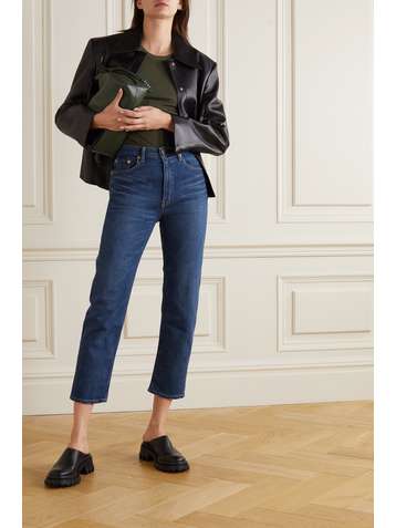 TU ES MON TRESOR + NET SUSTAIN The Sapphire high-rise straight-leg jeans