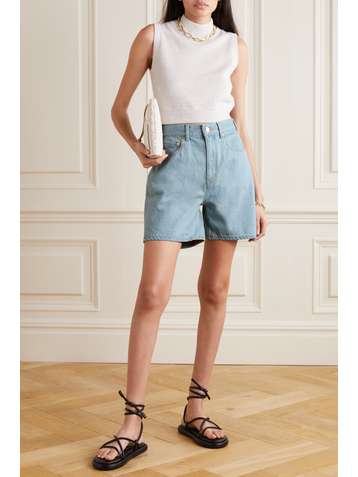 TU ES MON TRESOR + NET SUSTAIN The Coral Jeansshorts aus Bio-Denim