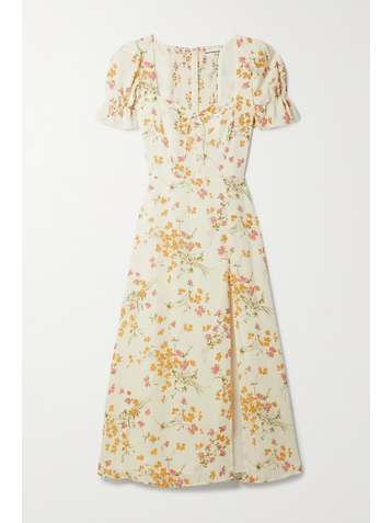 REFORMATION + NET SUSTAIN Alta floral-print georgette midi dress