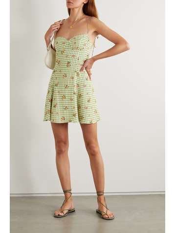 REFORMATION Sasika printed crepe mini dress