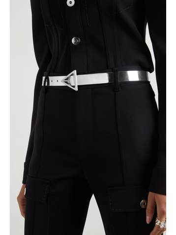 BOTTEGA VENETA Ceinture en cuir métallisé