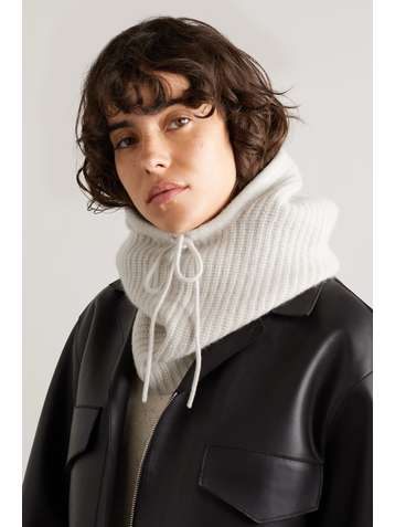 PORTOLANO Ribbed cashmere snood