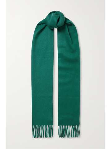 JOHNSTONS OF ELGIN + NET SUSTAIN fringed cashmere scarf