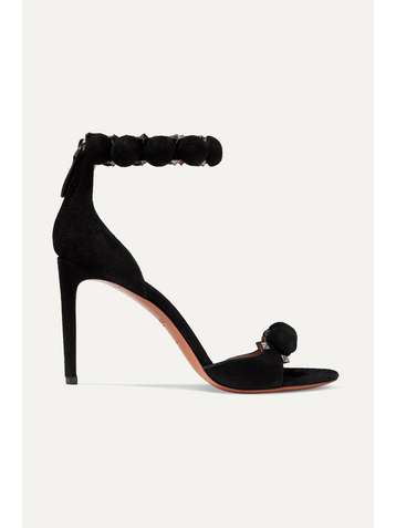 ALAÏA Bombe 90 studded suede sandals