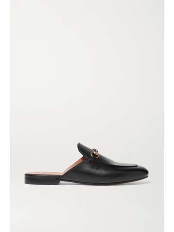 GUCCI Princetown horsebit-detailed leather slippers