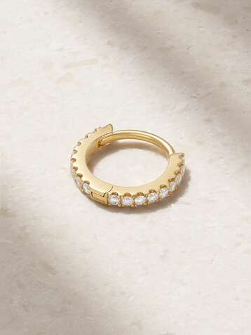 MARIA TASH Boucle d'oreille unique en or 18 carats (750/1000) et diamants 6,5 mm