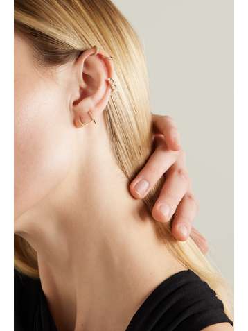 MARIA TASH Boucle d'oreille unique en or 18 carats (750/1000) et diamants 6,5 mm