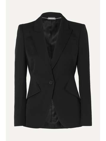 ALEXANDER MCQUEEN Blazer en laine grain de poudre