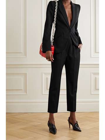 ALEXANDER MCQUEEN Blazer en laine grain de poudre